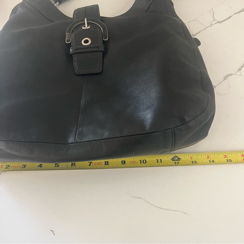 Coach, Vintage Black Leather Hobo Bag Y2K Soho Style Slouchy Shoulder Bag EUC - Picture 14 of 16